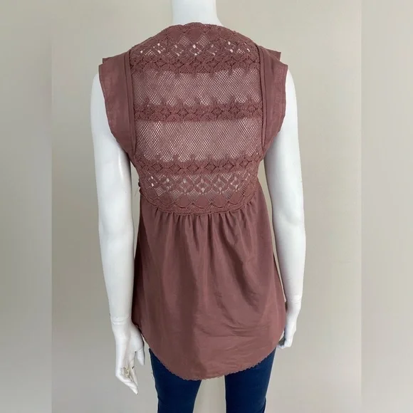 WILFRED lace trimmed silk top. Size XS - Picture 4 of 11